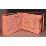 Autographs - Sport - Cricket - a book, several pages profusely signed c.