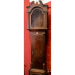 An oak longcase clock case (no movement)