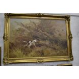 F Jason (20th century) Pointer at the Ready, with Partridge signed, oil on canvas,