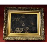 English School 19th century Birds Nest Among Primroses unsigned, oil on canvas, 14cm x 19cm,