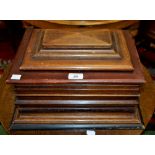 A 19th century mahogany deed box,