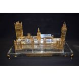 A crystal model of the Houses of Parliament,