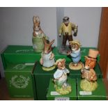 Beswick Beatrix Potter figures including Tom Kitten & Butterfly, Farmer Potatoes,