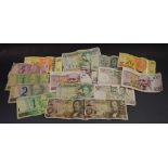 A collection of later 20th cenury banknote, most cirulated, a few VF, incl.