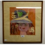 Sally R Ducksbury, Vunerable Lady (sic), coloured etching,