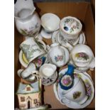 Ceramics - Aynsley; Royal Crown Derby; Limoges; Royal Albert; a Shelley powder bowl and cover;