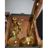 Metalware - a pair of Victorian ejector candlesticks;