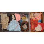 Dolls Clothing - 1950s and later handmade and shop bought dolls clothing including dresses, skirts,