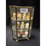 Thimbles - E Hobday, a collection of fifteen hand painted novelty character thimbles,