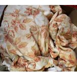 Textiles - a large pair of Laura Ashley curtains,