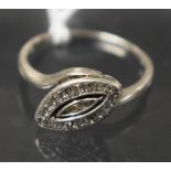 A platinum engagement ring,
