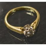 An 18ct gold and diamond solitaire