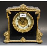 An American Ansonia New York black mantel clock