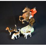 A Beswick model, huntsman on a rearing horse, model no. 868, 24.