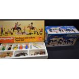 Playmobile - play people police emergency set, No 1758/1; another Cowboys and Indians superset 1730,