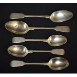 Silver - a pair of Victorian serving spoons, George Adam, London 1858; other conforming,