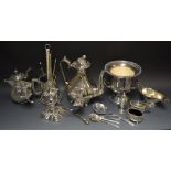 Metalware - Edwardian and later plated ware including coffee pot, water jug,