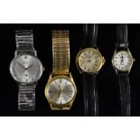 Watches - a retro Rotary wrist watches, silver dial, Arabic numerals, minute track,