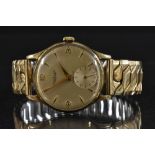 A Zenith gentleman's 9ct gold cased wristwatch, dial marked Dimmer & Son Chester, Arabic Numerals,