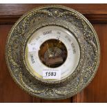 A 19th century gilt brass cased holosteric barometer