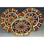 A Royal Crown Derby 1128 pattern oval trinket tray;