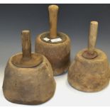 Masonry Tools - three 19th century mallets