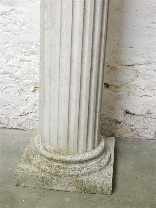 Classical style bust and column - stone effect resin - Dimensions - Image 3 of 3