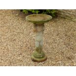 a cherub / putti garden bird bath - damaged