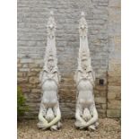 Pair of resin corner stones or corbels in the form of a classical woman. In Situ picture added. 2.