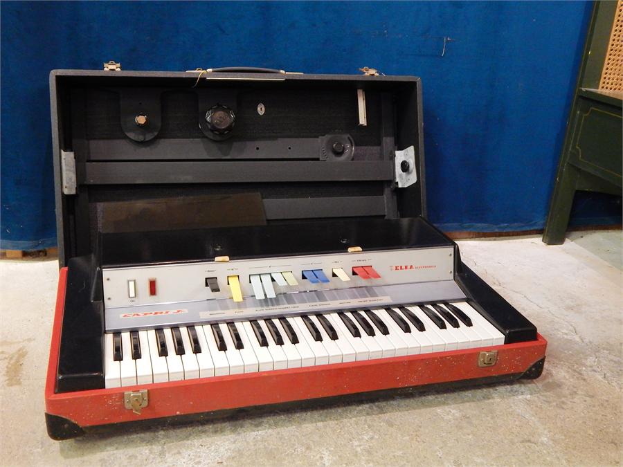 1960`s /1970`s electric organ Elka Panther 2100 or Capri Junior - - (No leads) with suitcase stand. - Image 2 of 2