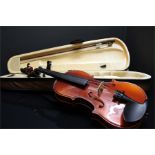 Half Violin by Ashton in case including bow.