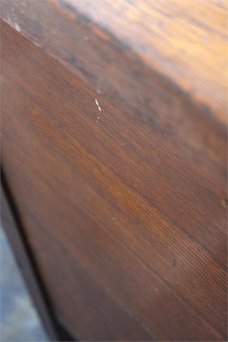 An oak desk - Second Quarter 20th Century, with slides. - Image 7 of 8