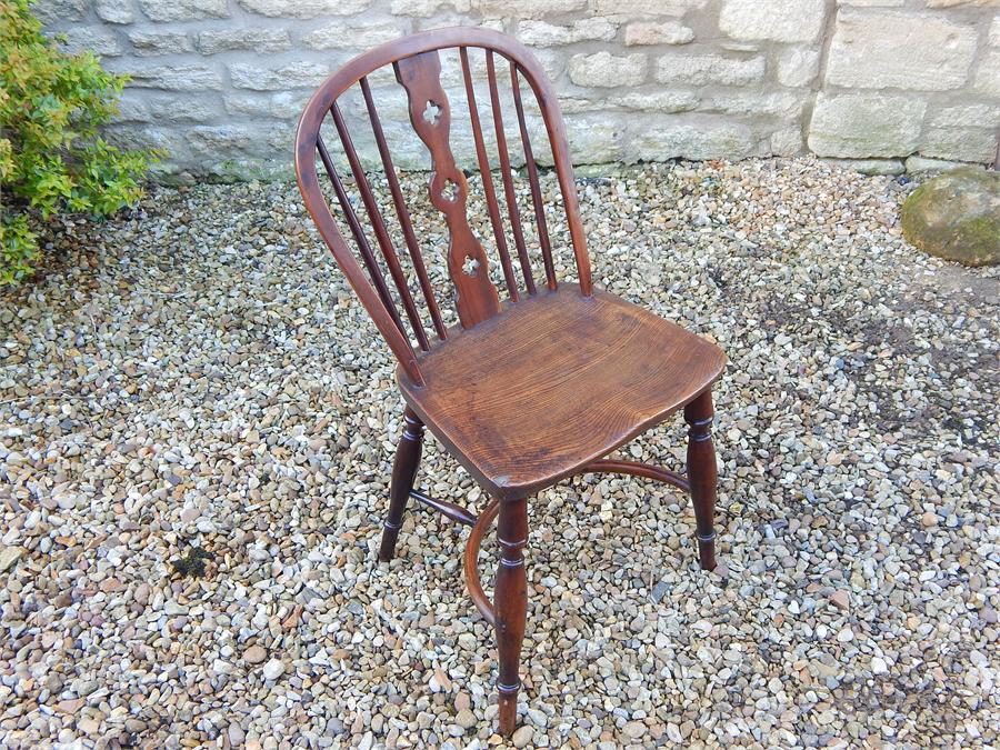 A matching set of four Lincolnshire windsor side chairs , circa 1815 , each signed " WILSON GRANTHAM - Image 25 of 38