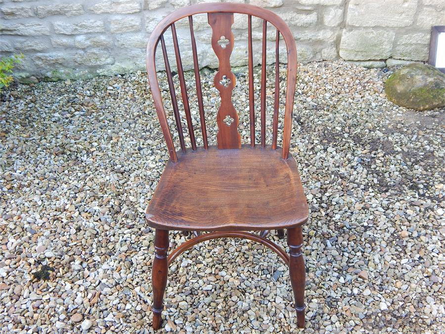 A matching set of four Lincolnshire windsor side chairs , circa 1815 , each signed " WILSON GRANTHAM - Image 22 of 38