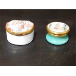 Two Enamel boxes.