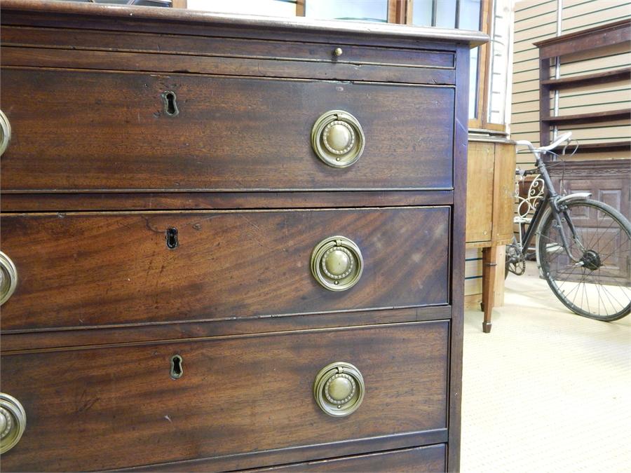 Small Mahogany Bachelors Chest with Carrying Handles. Chest of drawers with replaced cast handles in - Image 17 of 18
