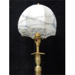 Art nouveau style lamp - lead cut
