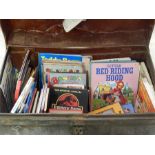 Tin trunk including children's books inc. Bonzo's annual.