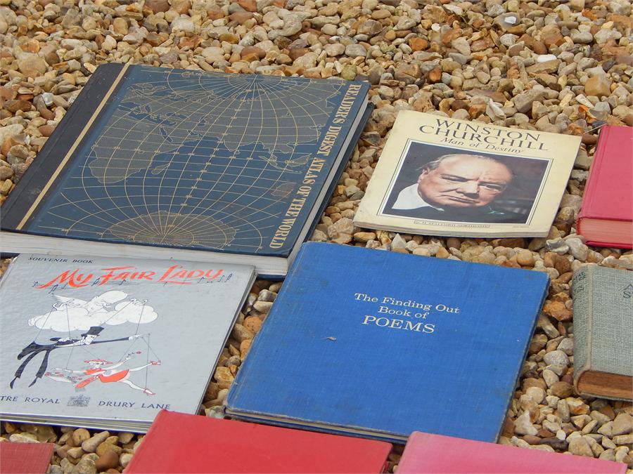 A selection of books inc. Churchill, biggles flies West Captain W E Johns W.E, the Sea-shore, My - Image 4 of 19
