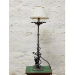 Pair Modern Metal Table lamps - Cables to be cut before leaving saleroom