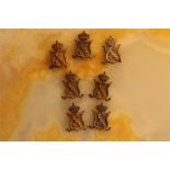 Seven brass emblems of golf . possibly royal belgian golf federation