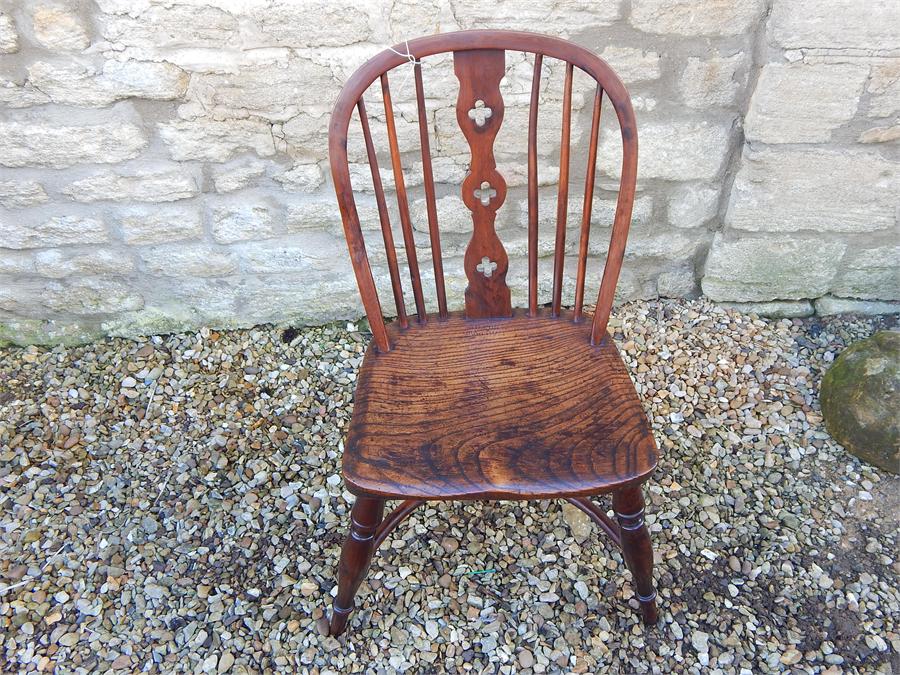 A matching set of four Lincolnshire windsor side chairs , circa 1815 , each signed " WILSON GRANTHAM - Image 13 of 38