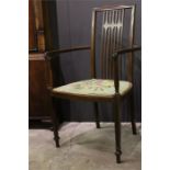 An Inlaid Edwardian Armchair for restoration