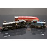 Three Model Railway trains - '00' Guage Tri-ang (6244) locomotive, a British Rail Hornby R2213B