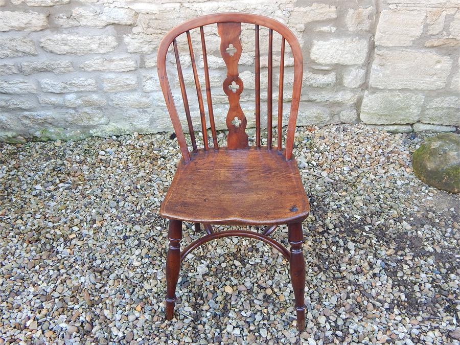 A matching set of four Lincolnshire windsor side chairs , circa 1815 , each signed " WILSON GRANTHAM - Image 29 of 38