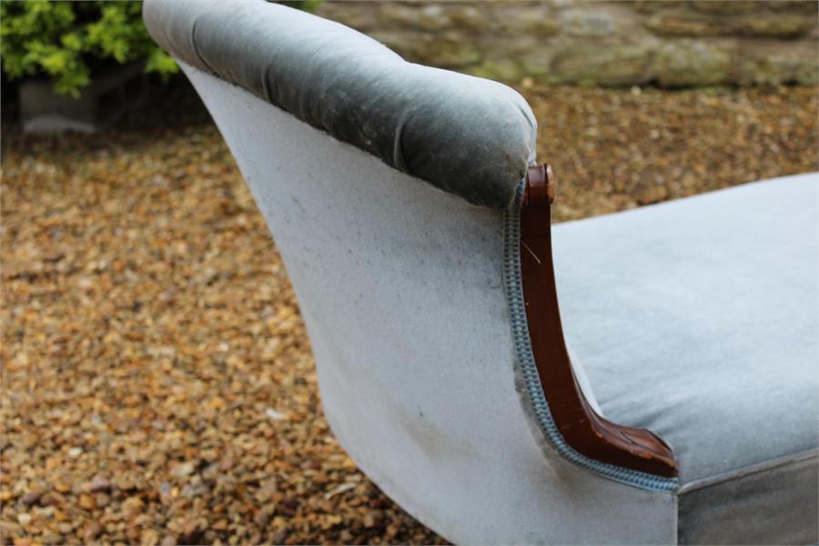 A 19th Century Chaise Longue showframe Daybed, Turned legs with Brass Castors Stamped Cope & - Image 15 of 16