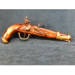 Modern reproduction Flintlock pistol. .Engraved with " M`2 imp.de St.Etienne" on the loading side. "