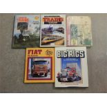 Selection of transport books and an auto manual.