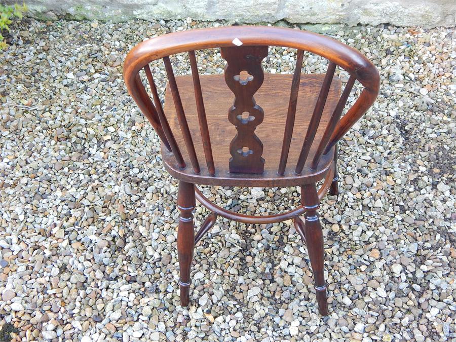 A matching set of four Lincolnshire windsor side chairs , circa 1815 , each signed " WILSON GRANTHAM - Image 9 of 38