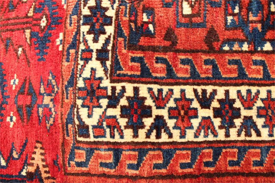 A pair of fine quality Mid 19th century turkoman, very fine weave torba rugs; both approximately - Image 5 of 12